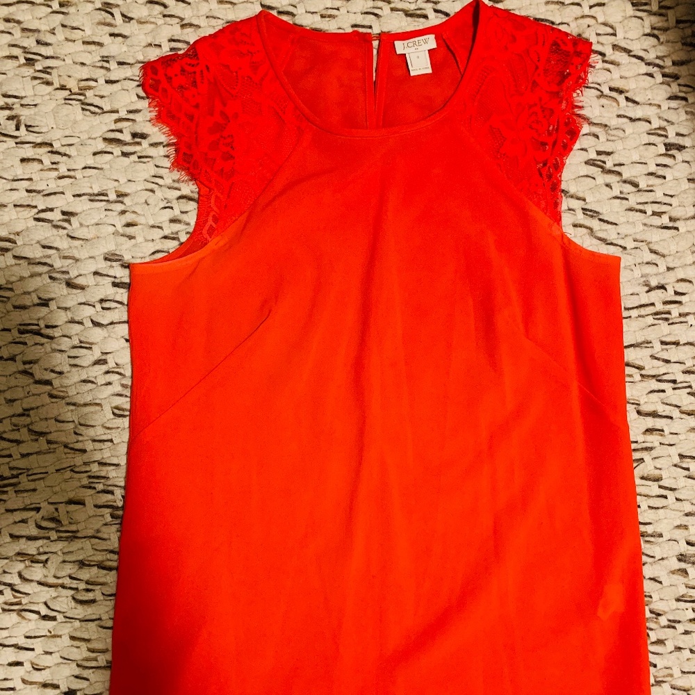 JCrew Bright Lace Work Blouse